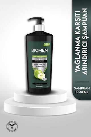 Biomen Elma Sirkesi&Vitamin B3 Yağlanma Karşıtı Arındırıcı Şampuan 1 L