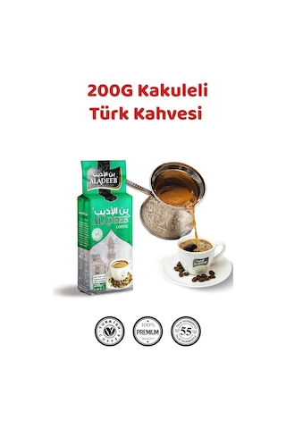 Aladeeb Orta Üstü Kavrulmuş Kakuleli Türk Kahvesi 200 G