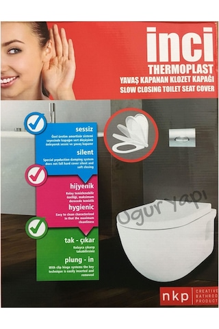 Nkp Amortisörlü Yavaş Kapanır Klozet Kapağı Kolay Montaj