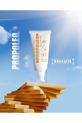 Propoleo Bal Balmumu ve Şiya Yağ Özlü Yüksek Korumalı Güneş Kremi SPF90+ 50 ML