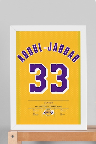 Kareem Abdul Jabbar Forma Çerçeveli Tablo - Nba Los Angeles Lakers Jersey