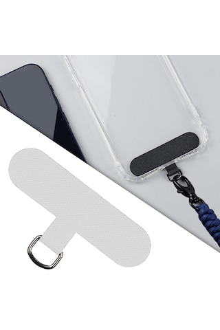 Forzacase 360 Döner Başlıklı Telefon İp Askılıklar İçin Kılıf İçi Telefon Zinciri Sabitleme Aparatı Askı Pedi Beyaz - Fc1238