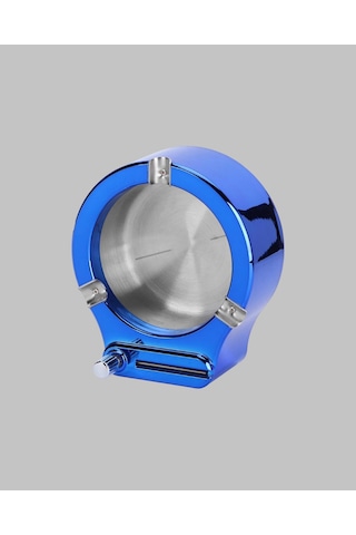 Yuvarlak Metal Küllük Çakmak Entegreli Dayanıklı Yapı