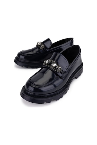 Tamer Tanca Kadın Vegan Lacivert Loafer Ayakkabı 817 2399 Bn Ayk Sk23/24 Lacı Acma Lacivert