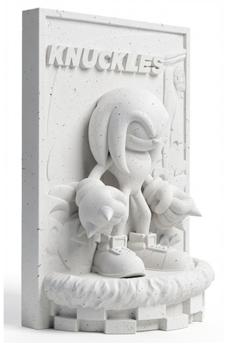 Sonic-knuckles 15 Cm Taş Biblo Çocuk Boyama Etkinliği
