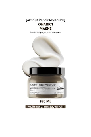 Absolut Repair Molecular Tüm Yıpranmış Saçlar İçin Yoğun Onarıcı Maske 150 Ml