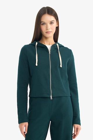 Defacto Oversize Kapüşonlu Fermuarlı Sweatshirt G6384ax25wngn465 Yeşil-gn465