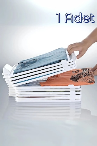 Tişört Düzenleyici - Dolap & Çekmece Içi T-shirt Düzenleyici, 1 Adet Beyaz