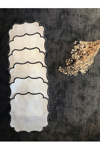 Uğur Home Etamin İşlemelik Kokteyl Peçete 6'lı