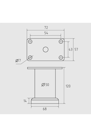 Sanberg Mobilya Ayakları 12 Cm Ayarlanamaz 330583195 Krom