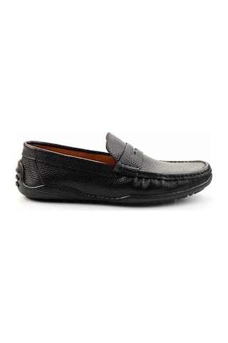 Bambi Siyah Leather Erkek Loafer Ayakkabı E01396070140 Siyah