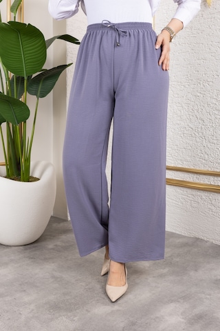 Beli Lastikli Salaş Ayrobin Pantolon - Gri / A0103 Gri