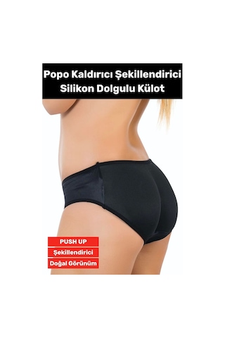 Wintoup Özel Üretim Kaymaz İç Göstermez Push Up Popo Kaldırıcı Şekillendirici Dolgulu Korse Siyah