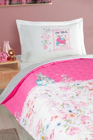 Kapitoneli Ranforce Genç Nevresim Takımı Bella Pudra