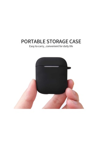 Apple AirPods Uyumlu Kılıf Zore Airbag 11 Silikon Saks Mavi