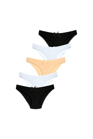 New Lilla 1101 Bikini Kadın T. Dantelli Külot Paketi (555344035) Çok Renkli