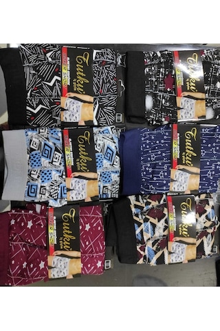 Tutku Erkek Desenli Boxer 12'Lı Karışık Renk Desenli 001