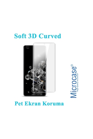 Microcase Samsung Uyumlu Galaxy S20 Ultra Full Koruma Curved 3D Pet Film
