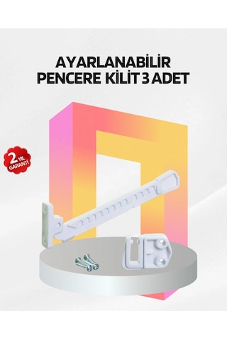 Cam Pencere Güvenlik Kilidi Açılma Sınırlayıcı At 3 Adet Çok renkli