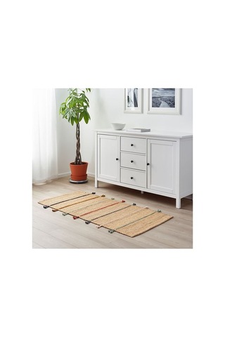 Ikea Raklev El Dokuması Jüt Halı, Natürel-çok Renkli, 70x160 Cm, Dikdörtgen Çok Renkli