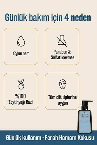Hamam Kokulu Zeytinyağlı Duş Jeli & El Sabunu Seti Doğal, Kalıcı Ferahlık 750 Ml + 500 Ml