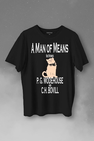 A Man Of Means Cat Wode House Kedi Baskılı Tişört Unisex T-shirt 001