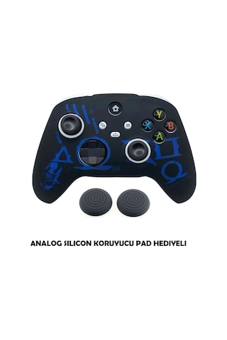 Xbox Series S/seris X 9.nesil Uyumlu Desenli Oyuncu Kolu Silikon Kılıf +analog Silikon Gow Ragnarok