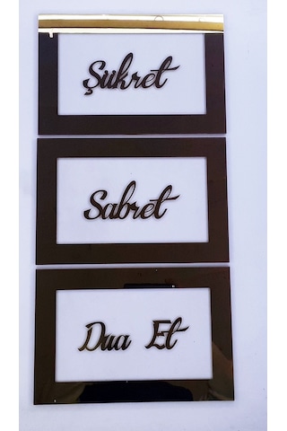 Pleksi Sabret Şükret Dua Et Duvar Dekoru (409095721)