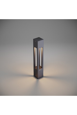 Fonelight Aka Bahçe Aydınlatması Bollard Antrasit 60 Cm Antrasit