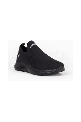 Günlük Kadın Erkek Unisex Sneaker Triko Nefes Alabilen Yürüyüş Bağcıksız Esnek Spor Ayakkabı Siyah