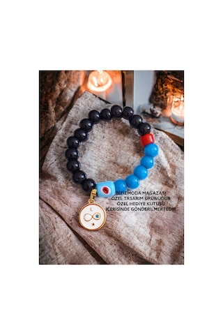 Cam Bodrum Boncuk Charm Murano Nazar Boncuk Bileklik Nazar Boncuklu Bileklik Siyah 71132881