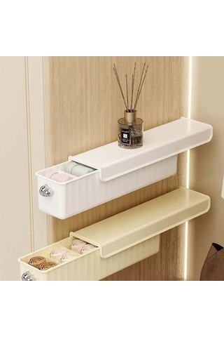 Didadodo 6 Bölme Taşınabilir Organizatör - 34,5x9,5x9 Cm, Beyaz Pratik Saklama Çözümü Küçük Mutfak Yardımcısı Beyaz