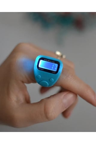 Mini Işıklı Zikirmatik Açık Mavi Açık Mavi