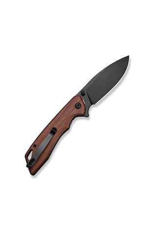 Sencut Stratex Guibourtia Wood Handle Black 9cr18mov Blade Kamp Çakı Kahverengi