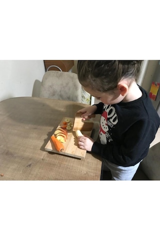 Ahşap Kesme Tahtası Ve Ahşap Güvenli Bıçak Ahşap