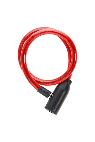 Anahtarlı Bisiklet & Motosiklet Kilidi 11x80 Cm Çelik Tel Bisiklet Bebek Arabası Motor Kilidi Kırmızı
