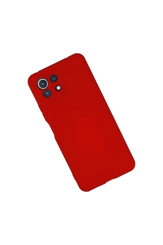 Cosmotex Newface Xiaomi Mi 11 Lite Kılıf Nano İçi Kadife Silikon - Kırmızı