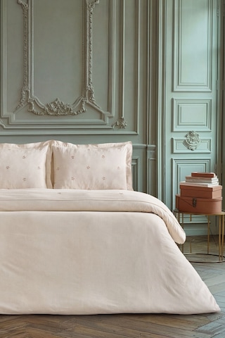 Doqu Home Rosabelle Keten Nevresim Takımı Çift Canvas Ekru