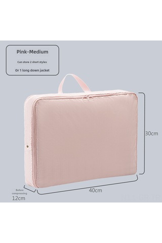 Singree Kıyafetler İçin Sıkıştırıcı Depolama Çantası - Seyahat Ve Ev İçin Yer Tasarrufu Sağlar, Pembe Orta Boy Pembe Orta
