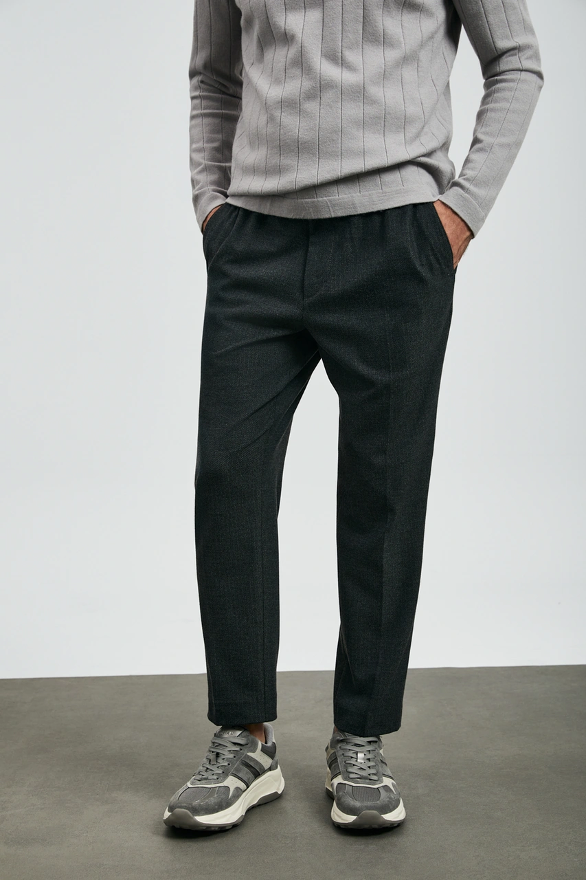 Lufian Maxıma Smart Erkek Chino Pantolon Slim Fit Antrasit Antrasit 112190331100110 Antrasit