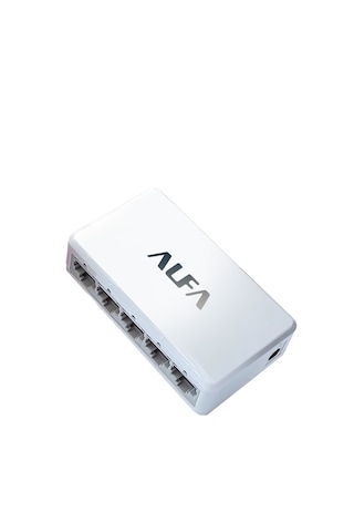 Alfanet S105 5 Port 10/100 Mbps Desktop Fast Ethernet Switch Beyaz