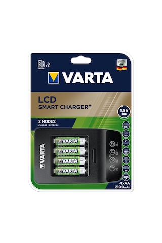 Varta 57684 Pil Şarj Cihazı + Varta 2100 mAh Şarjlı Pil 4'lü
