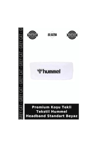 Premium Koşu Tekli Tekstil Hummel Headband Standart Beyaz