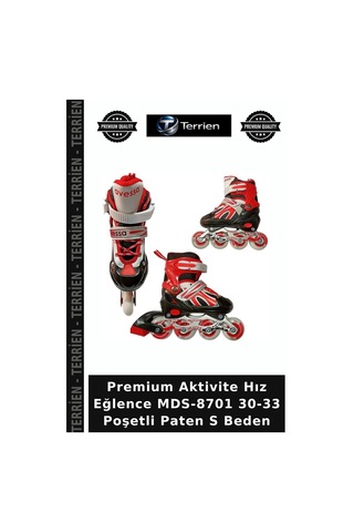 Premium Aktivite Hız Eğlence Mds-8701 30-33 Poşetli Paten S Beden Çok Renkli