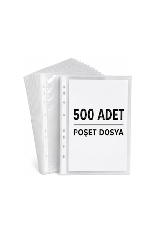 Nistabolje 500 Adet A4 Şeffaf Dosya Föy Poşet Dosya Diğer