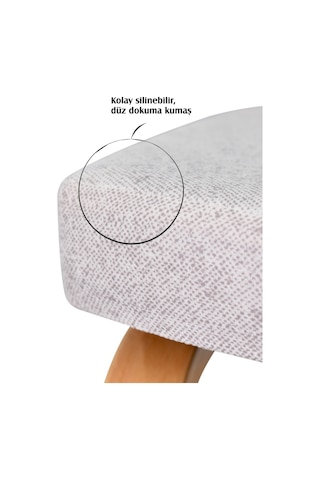 Vilinze Lodos Sandalye Demre Yuvarlak Ahşap Mutfak Masası Takımı - 90x90 Cm Beyaz