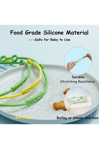 Sones Ayı Silikon Emzik Zinciri Bebek Diş Kaşıyıcı Oyuncak Düşme Önleyici Halat Emzik Klipsi Sarı