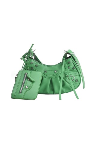 Dancemonkey Kadınlar İçin Punk Tarzı Çapraz Çanta - Vintage Ay Şekilli Püsküllü Sırt Çantası Beyaz Beyaz