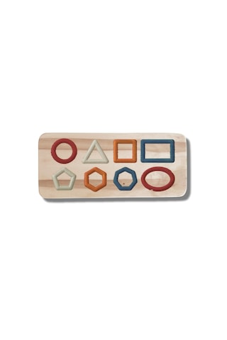 Doğal Ahşap Montessori Eğitim Aracı Çocuklar İçin Şekil Çizme Ve Geometri Tableti