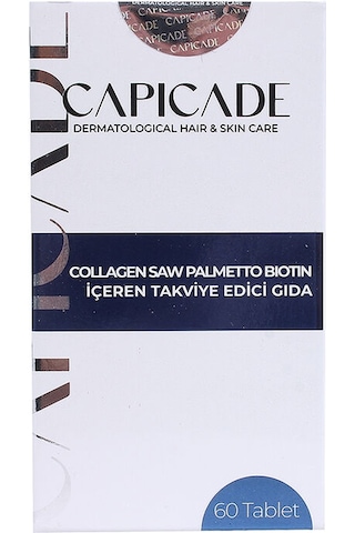 Capicade Collagen Saw Palmetto Biotin İçeren Takviye Edici Gıda 60 Tablet